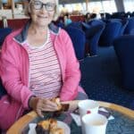 tucking into many servings