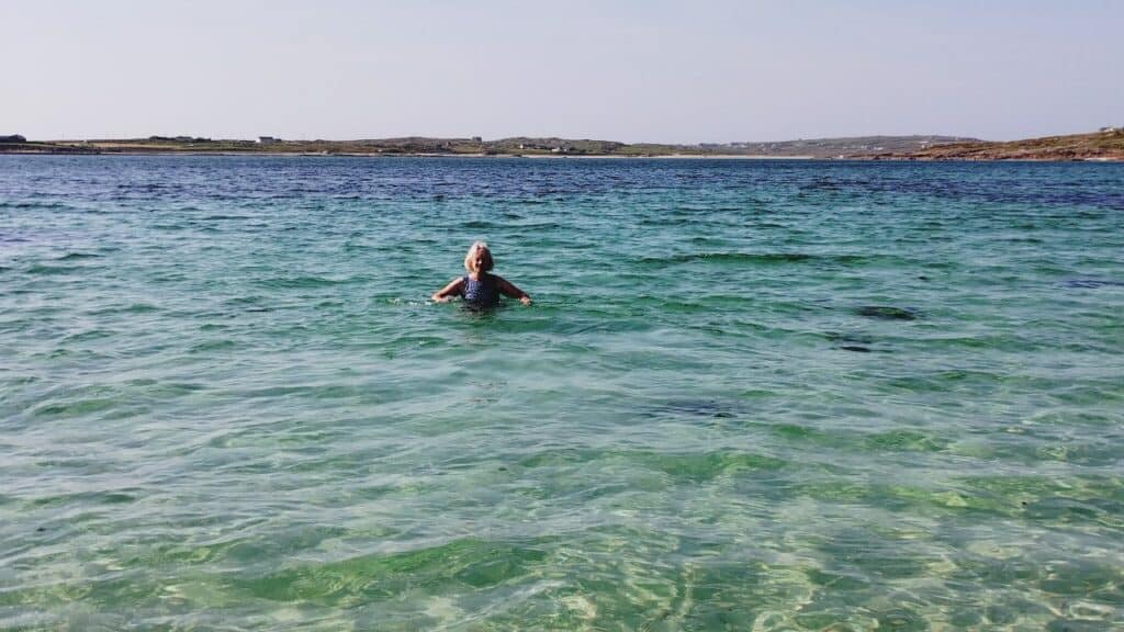 Lillian swimming